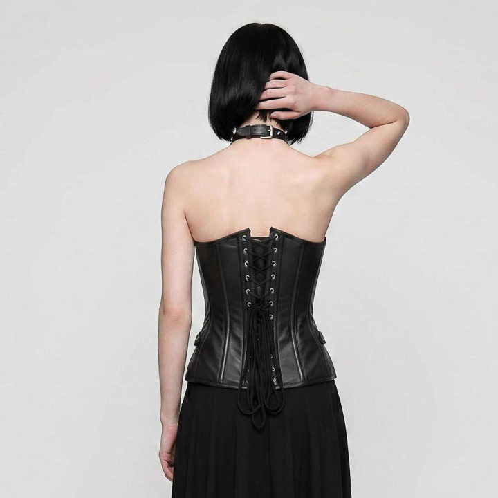 Aderlass Steampunk Corset Leather Black
