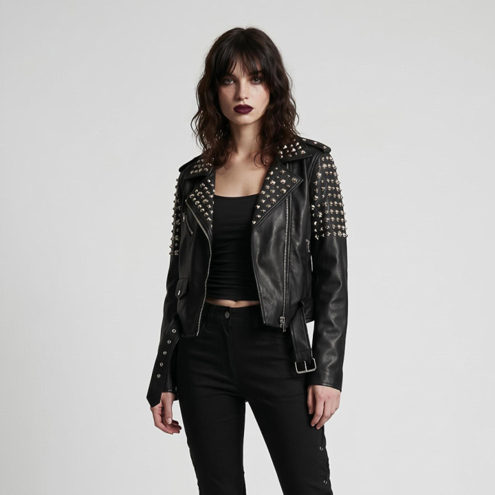 Aderlass Ladys Rockstar Jacket Nappa Leather Black
