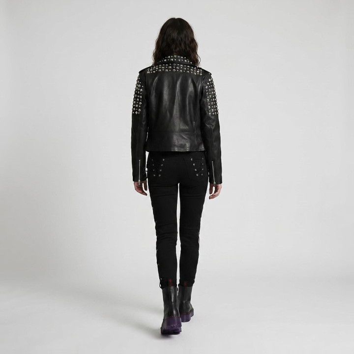 Aderlass Ladys Rockstar Jacket Nappa Leather Black