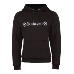 Mode Wichtig Hoodie Kapuzen-Pullover RUHRPOTT Black