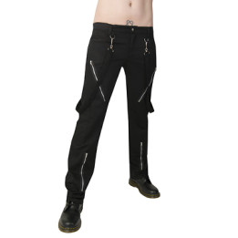 Black Pistol Punk Pants Denim Black