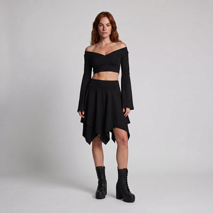 Aderlass Witch Crop Top Black