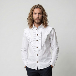Aderlass Victorian Frill Shirt White