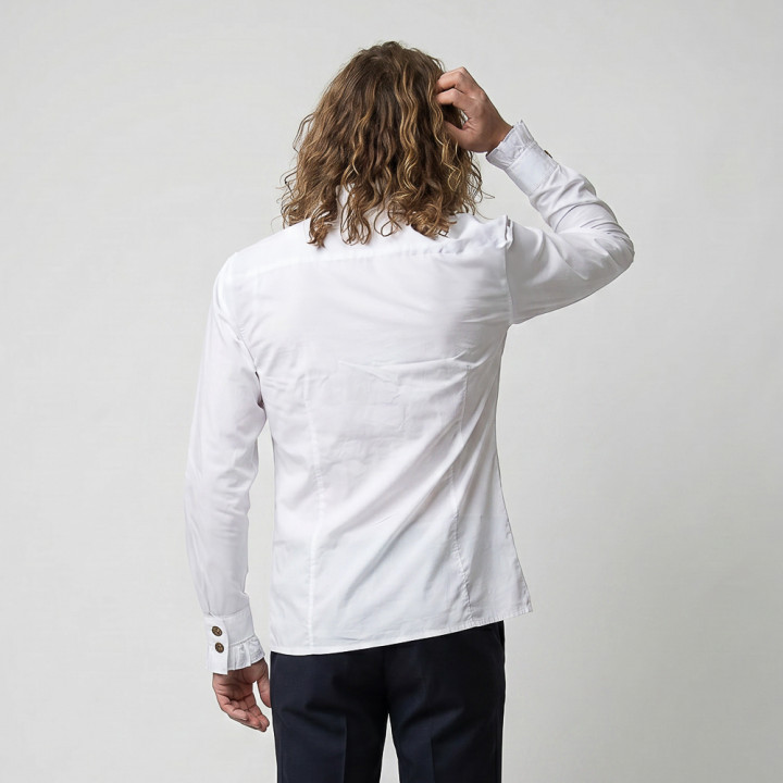 Aderlass Victorian Frill Shirt White