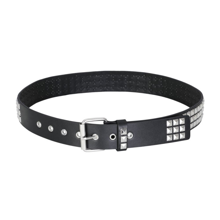 Black Pistol Studded Belt Nietengürtel Black-Silver