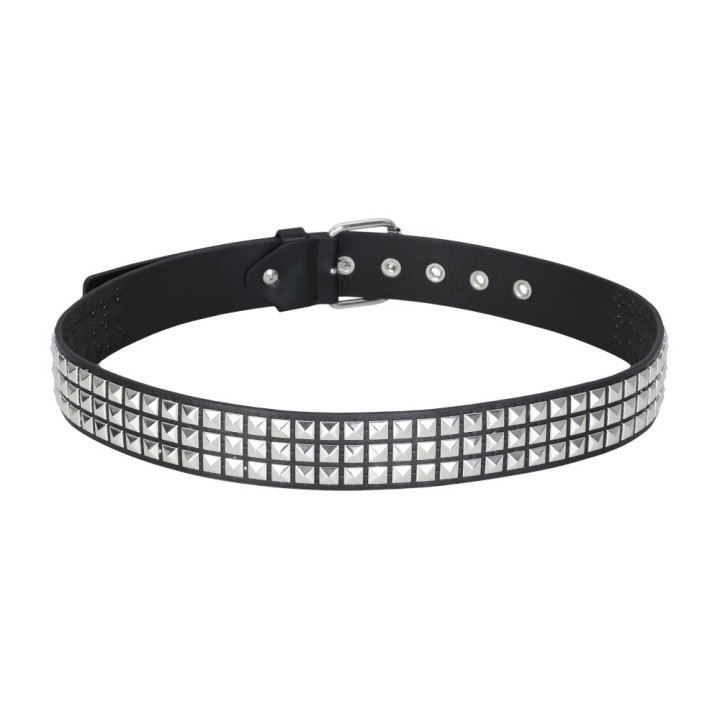 Black Pistol Studded Belt Nietengürtel Black-Silver