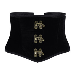 Aderlass Steampunk Waist Corset Velvet Black
