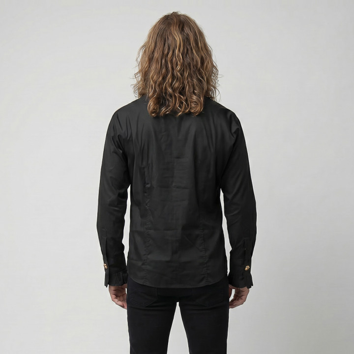 Aderlass Victorian Frill Shirt Black