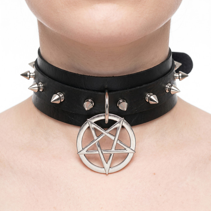 Lovesect Choker Heavy Pentagram Black