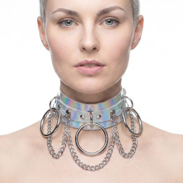 Lovesect Chain Choker Holo Silver