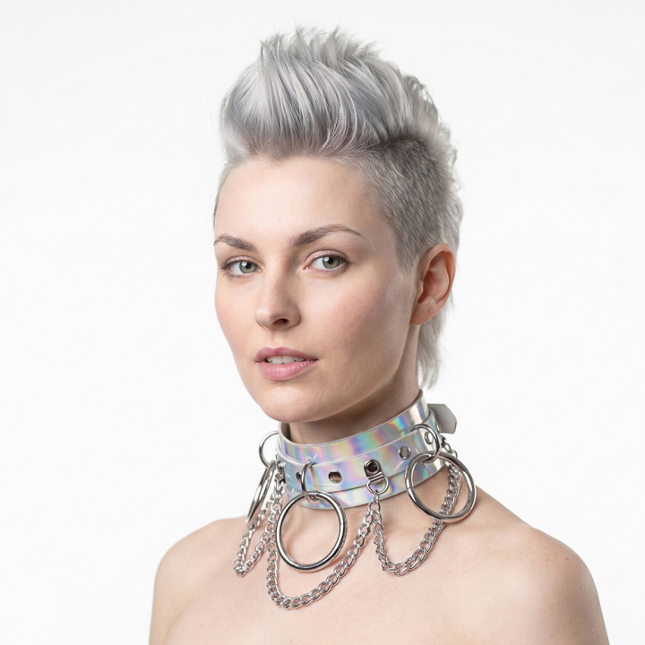 Lovesect Chain Choker Holo Silver