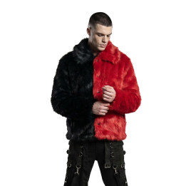 Aderlass Shadow Flame Jacket Fake Fur Black-Red