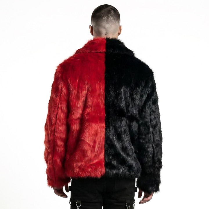 Aderlass Shadow Flame Jacket Fake Fur Black-Red