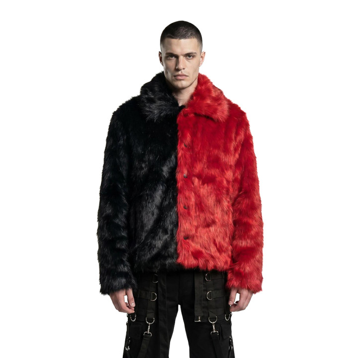 Aderlass Shadow Flame Jacket Fake Fur Black-Red