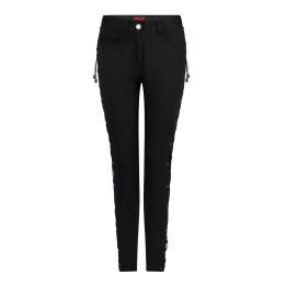 Aderlass Skinny Pants Laced Up Denim Black