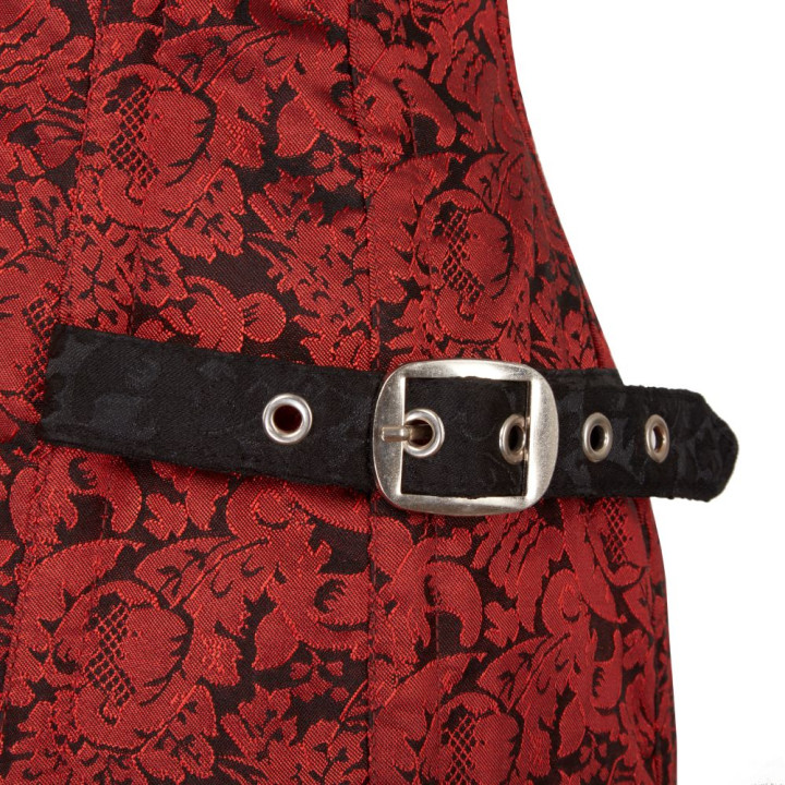 Aderlass Steampunk Corset Brocade Red