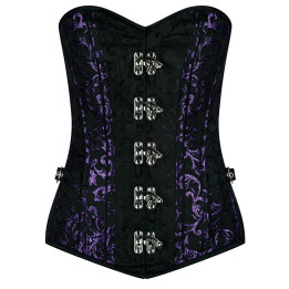 Aderlass Steampunk Corset Brocade Purple