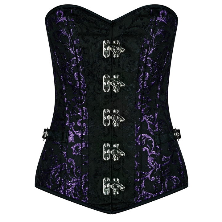 Aderlass Steampunk Corset Brocade Purple