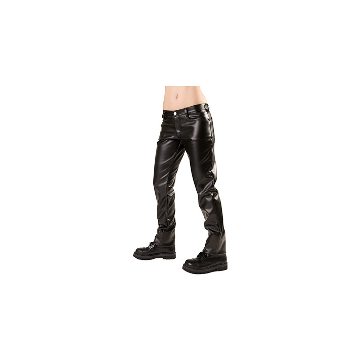 Black Pistol Close Pants Leatherette Black