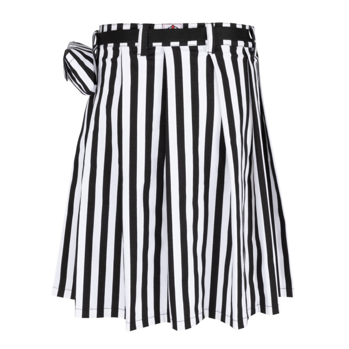 Black Pistol Short Kilt Stripe Black-White