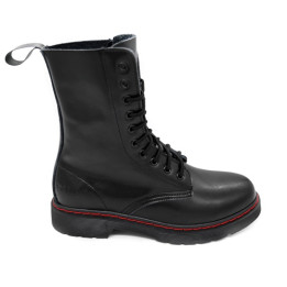Aderlass 10-Eye Boots Leather Black