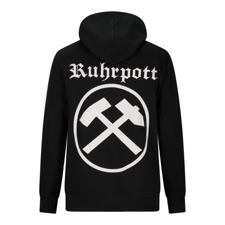Mode Wichtig Zip Hoodie RUHRPOTT Schlägel und Eisen Black
