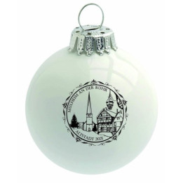 Christbaumkugel Mülheim Altstadt Glaskugel White