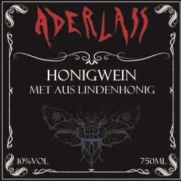 Aderlass Met Honigwein aus Lindenhonig 10% vol 750ml