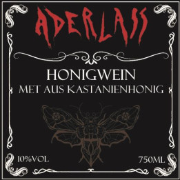 Aderlass Met Honigwein aus Kastanienhonig 10% vol 750ml