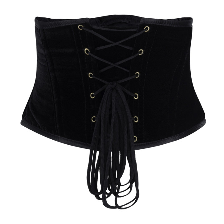 Aderlass Steampunk Waist Corset Velvet Black