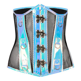 Aderlass Underbust Corset Holo Silver-Pink
