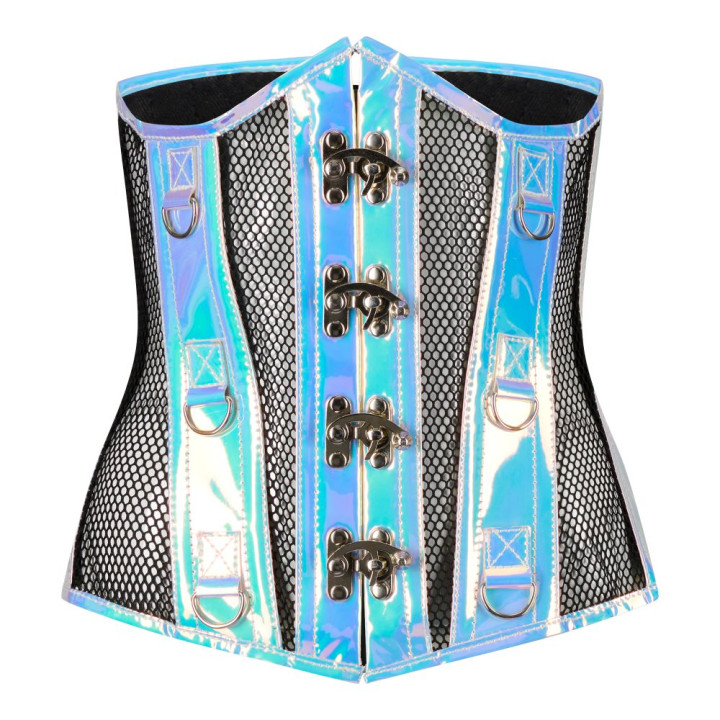 Aderlass Underbust Corset Holo Silver-Pink
