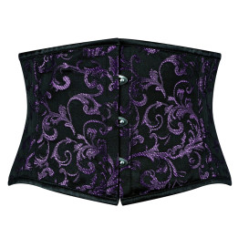 Aderlass Waist Corset Brocade Black-Purple
