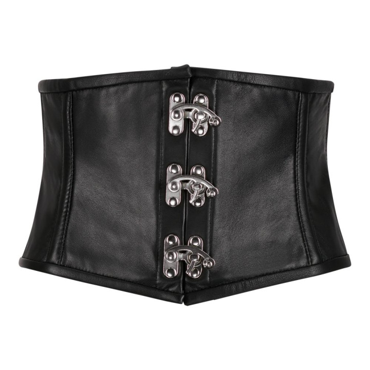 Aderlass Waist Corset Faux Leather Black