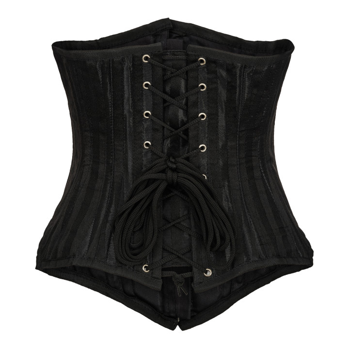 Aderlass Underbust Corset Brocade Stripe Black