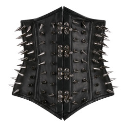 Aderlass Underbust Corset Spike Leather Black